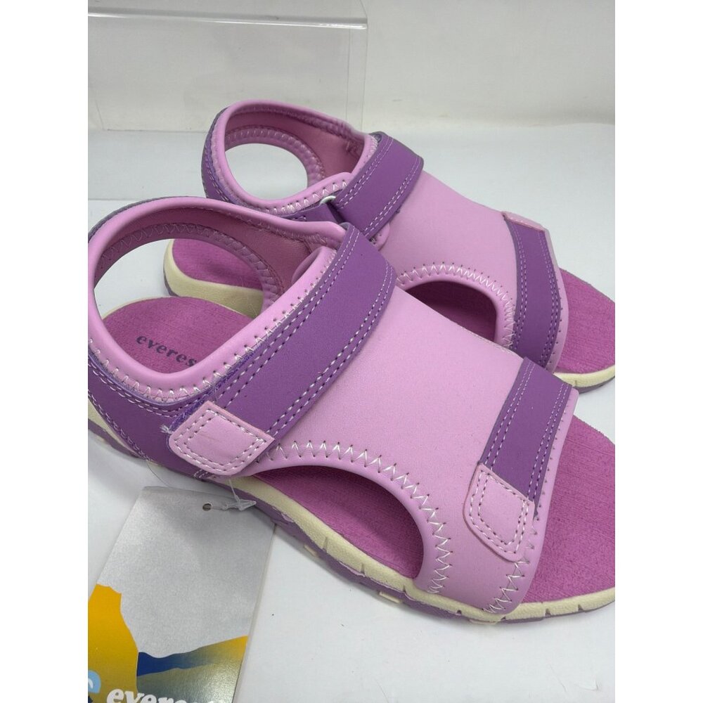 Everest Girls 4 Purple Adjustable Strap Sandals Comfort Summer Shoes - Picture 5 of 7